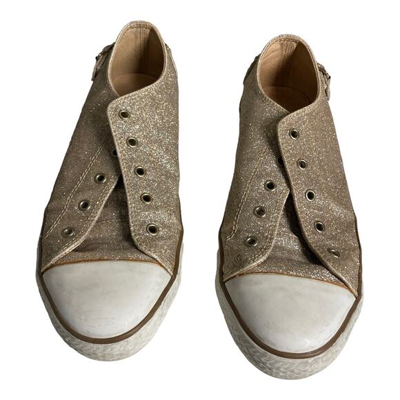 Kurt Geiger Gold Glitter Sneakers - Size 41 - Picture 1 of 8